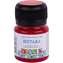 Краска акриловая для витража "Декола", 331 красная, 20 мл., банка