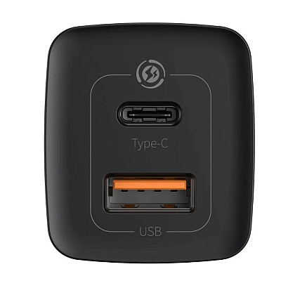 Сетевое зарядное устройство Baseus "CCGAN2L-B01" GaN2 Lite Quick Charger Type-C+USB, черный - 2