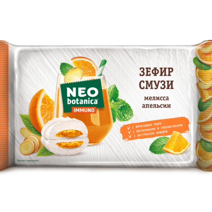 Зефир с желейной начинкой СМУЗИ "Neo-botanica IMMUNO", со вкусом мелисса-апельсин, 280 г