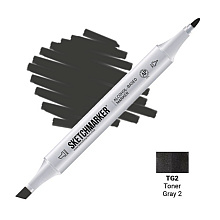 Маркер художественный "Brushmarker", двухсторонний, TG2 серый тонированный 2