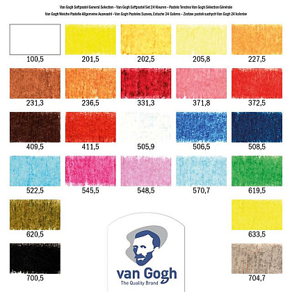 Набор мягкой пастели "Van Gogh", базовый, 24 цвета - 2
