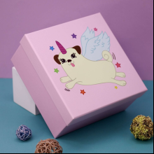 Коробка подарочная "Mopscorn", 19х19х9.5 см