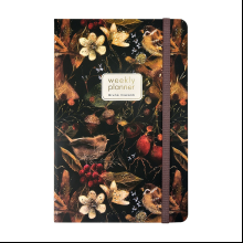 Еженедельник недатированный  "Fauna. Воробей", А5, 144 страницы, линейка, черный