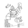 Раскраска "Крутая раскраска для фанатов Minecraft" - 3
