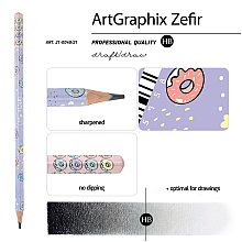 Карандаш чернографитный "ArtGraphix. Zefir. My Sweet. Пончики", HВ
