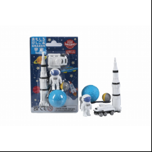 Ластик "IWAKO Space", 6 штук, фигурные, ассорти, блистер