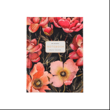 Блокнот "Flora. Pink Blossom", A6, 80 листов, клетка, черный, розовый