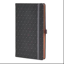 Блокнот "Copper honeycomb", А5, 96 листов, черный, срез бронзовый