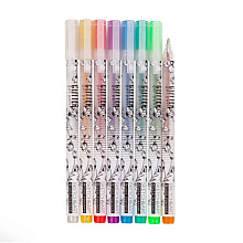 Набор гелевых ручек Sketch&Art "Uni Write. Glitter", 1 мм, блестки, 8 штук