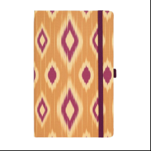 Блокнот "Ikat mustard blush", А5, 96 листов, линейка, оранжевый, бордовый