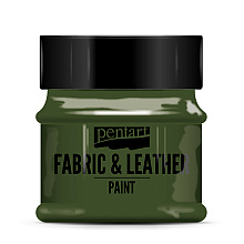 Краска для текстиля "Pentart Fabric & Leather paint", 50 мл, зеленая сосна