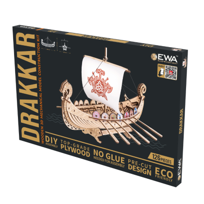 Конструктор 3D "Драккар", деревянный - 10