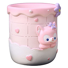 Подставка для канцелярских мелочей "Kitty", пластик, розовый