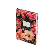 Блокнот "Flora. Pink Blossom", A6, 80 листов, клетка, черный, розовый
