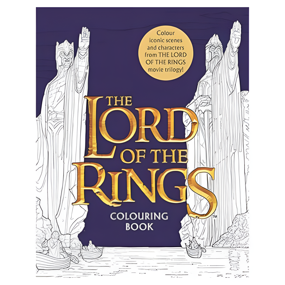Раскраска на английском языке "J. R. R. Tolkien. Lord of the rings movie trilogy colouring book"