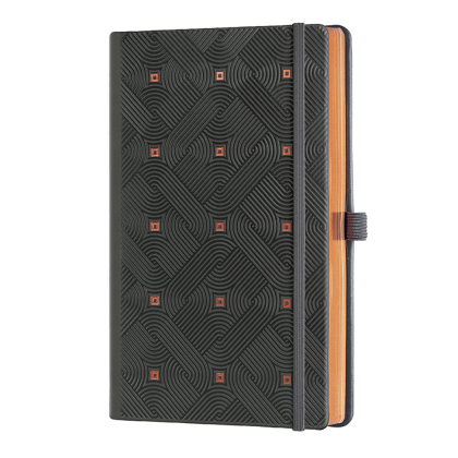 Блокнот Castelli Milano "Maya Copper", А5, 96 листов, линейка, черный, медный - 2