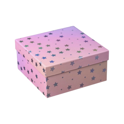Коробка подарочная "Starry sky pink", 19х19х9.5 см, картон