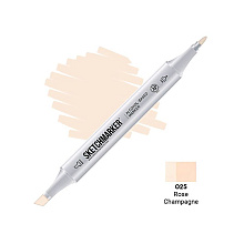 Маркер перманентный двусторонний "Sketchmarker", O25 розовое шампанское