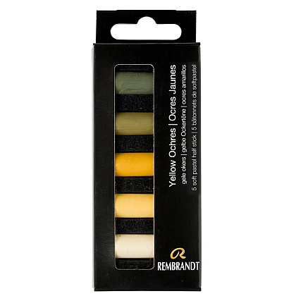 Набор мягкой пастели "Rembrandt Half Pastel", 5 цветов, охры