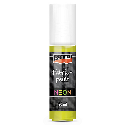 Краски для текстиля "Pentart Fabric paint neon", 20 мл, желтый