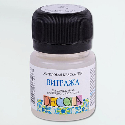 Краска акриловая для витража "Декола", 104 белая, 20 мл., банка - 2