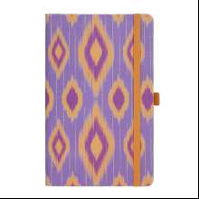 Блокнот "Ikat lilac sand", А5, 96 листов, линейка, фиолетовый, оранжевый