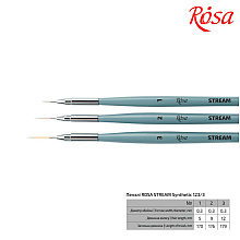 Кисть "ROSA Stream 123/3", синтетика, круглая, лайнер, №3