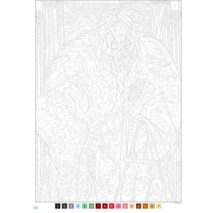 Раскраска по номерам на французском языке "Coloriages mystères Disney - Méchants" - 5