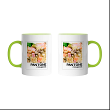 Кружка керамическая "Pantone. Оливье", 320 мл, белый, зеленое яблоко
