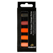 Набор мягкой пастели "Rembrandt Half Pastel", 5 цветов, насыщенные оранжевые