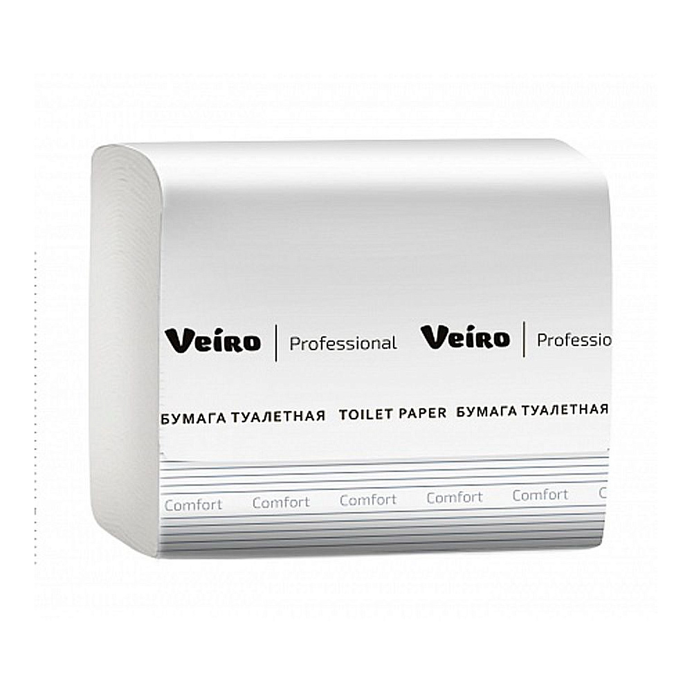 Бумага туалетная листовая "Veiro Professional Comfort", 2 слоя