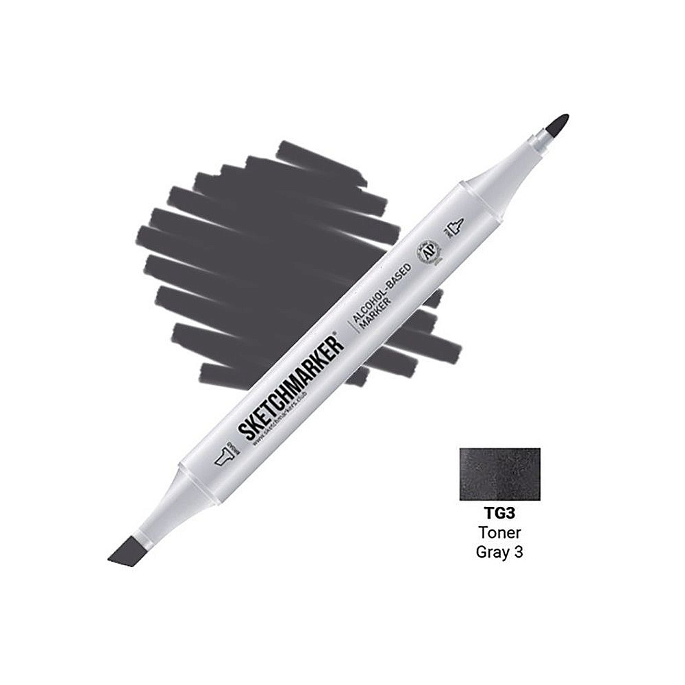 Маркер перманентный двусторонний "Sketchmarker", TG3 серый тонированный №3