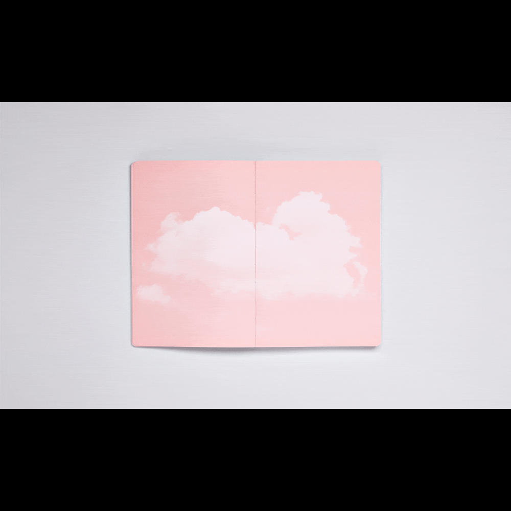 Блокнот "Inspiration Book M Cloud Pink", А5, 88 листов, серый, розовый - 4