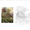 Раскраска на английском языке "Thomas Kinkade. Painter of Light. Posh. Coloring Book" - 3