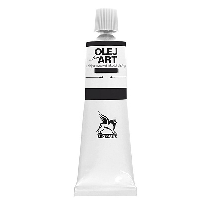 Краски масляные Renesans "Oils for art", 49 черная слоновая кость, 60 мл, туба
