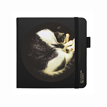 Скетчбук "Пушистый клубок", Алеся Скоробогатая, 12x12 см, 140 г/м2, 80 листов, черный