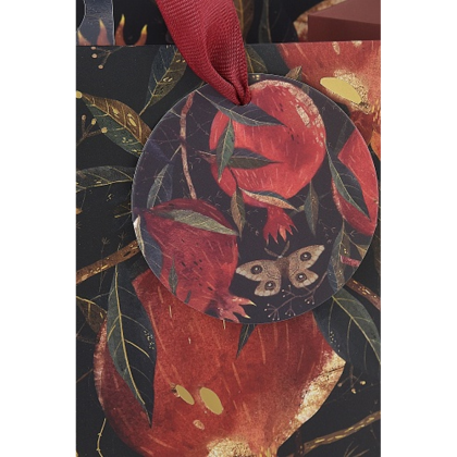 Пакет бумажный подарочный "Flora. Гранат", 26x32,4x13 см, бордовый - 2