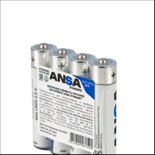 Батарейки алкалиновые ANSA Standart "LR03/BL-4 (AAA)", 4 шт, щелочные
