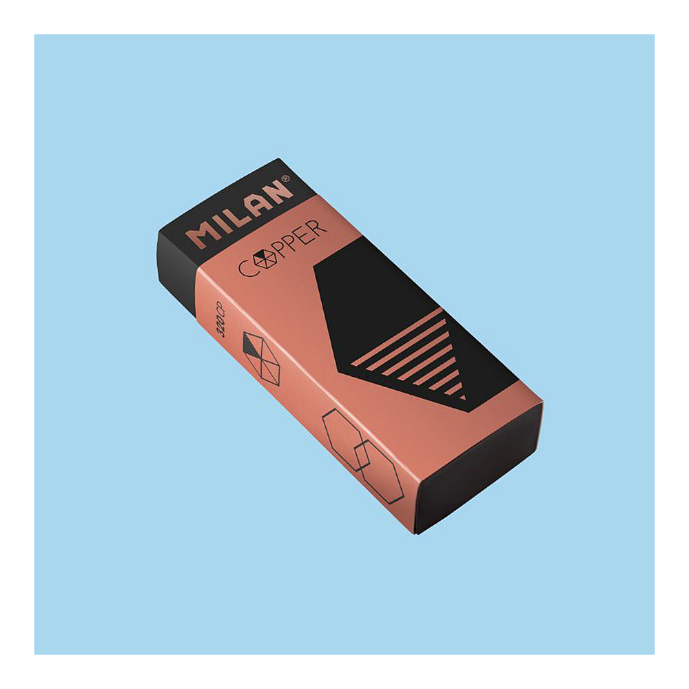 Ластик Milan "320 Copper series", черный - 2