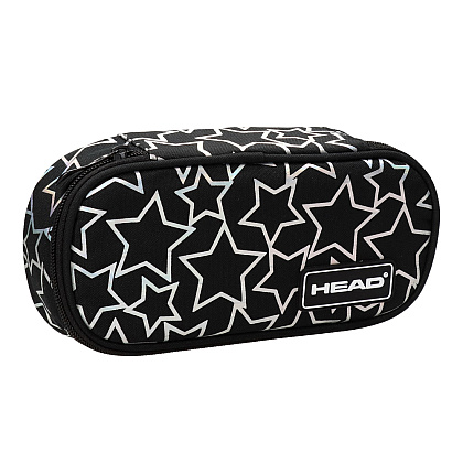 Пенал "Holo effect star lights", 1 отделение, черный