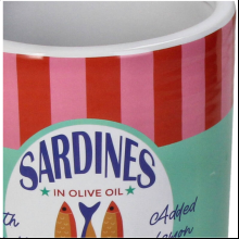 Кашпо "Sardines", фаянс, разноцветный