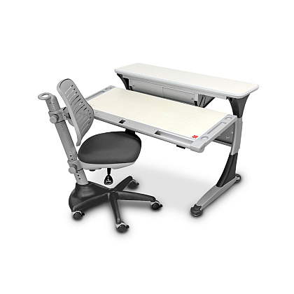 Кресло детское Comf-Pro С3 317 Chair, пластик, ткань, серый, пластик, корпус черный, серый, с чехлом салатовым - 9