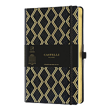 Блокнот Castelli Milano "Greek Gold", А5, 96 листов, линейка, черный, золотой