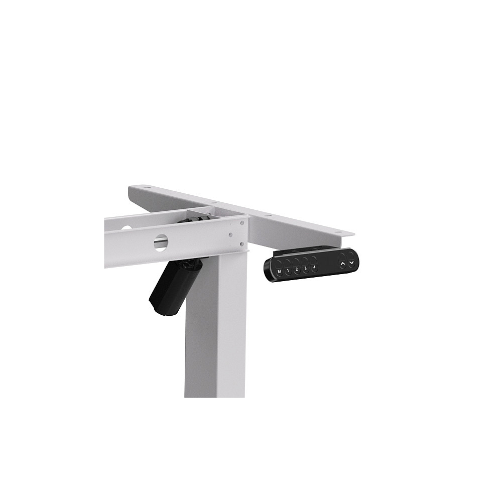Стол с электроприводом WellDesk Basic 1300x675х18 белый/дуб бардолино натуральный (9191460+9072452) - 6
