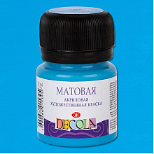 Краска акриловая матовая "Декола", 512 небесно-голубая, 20 мл., банка