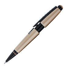 Ручка-роллер "Cross Edge Matte Hazelnut Lacquer", 0.7 мм, матовый шапань, черный, стерж. черный