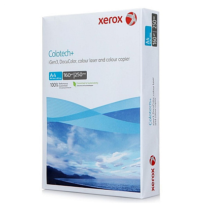 Бумага для лазерной печати "Xerox Colotech+", A4, 250 листов, 160 г/м2