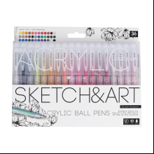 Набор ручек акриловых "Sketch&Art", 1 мм, 36 шт, ассорти