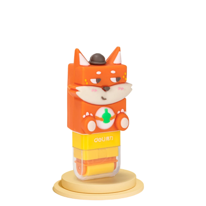 Ластик Deli "Fox", роллер, оранжевый, блистер