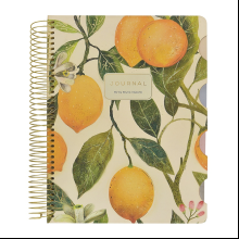 Книга записная "Flora. Paradise. Lemons" , В5, 120 листов, клетка, линейка, точка, белый, желтый